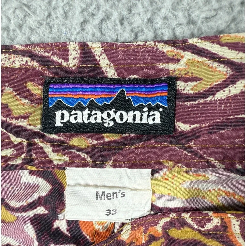 Patagonia Stretch Wavefarer Board Shorts Swim Trunk Floral Mens 33 10